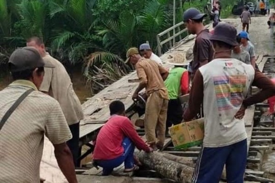 Jembatan Kayu di Reteh Inhil Prioritas Pembangunan Tahun Depan