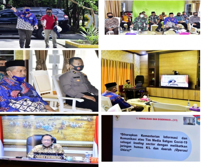 Wabup  Inhil SU Ikuti Rakor bersama Menkopolhukam Secara Virtual