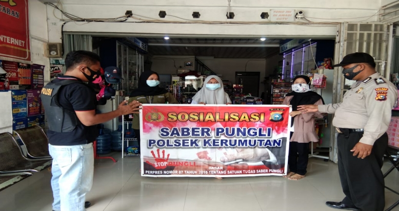 Polsek Kerumutan Sosialisasi Saber Pungli
