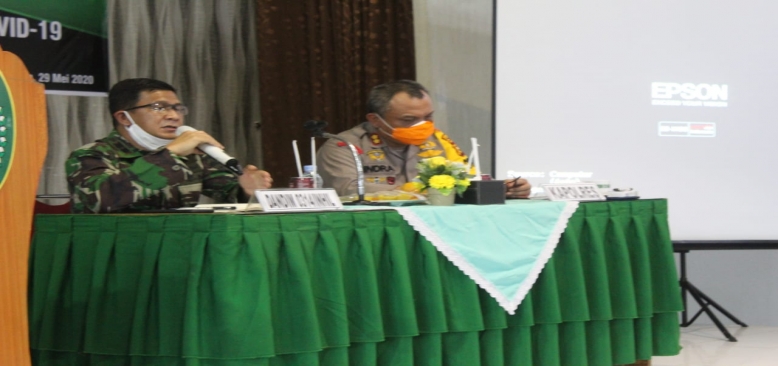 Dandim 0314 Inhil Pimpin Rakor dan Sosialisasi Persiapan Sambut Era New Normal