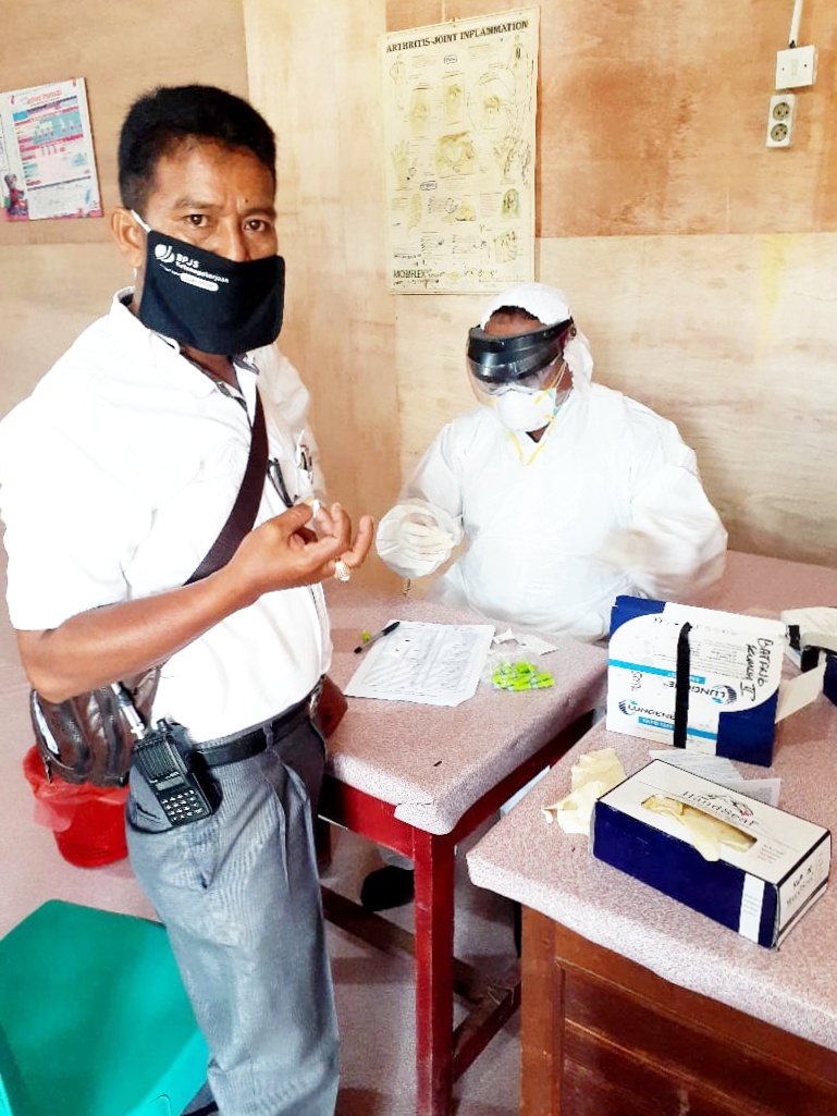 Rapid tes  50 karyawan PT Torganda Kebun Batang Kumu II  Non Reaktif