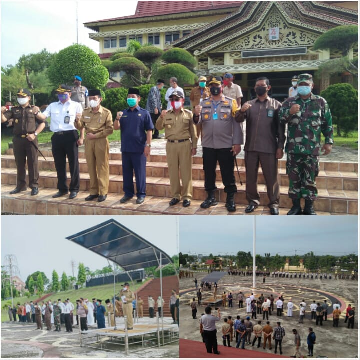 Bupati HM Harris  Irup Apel Gelar Pasukan  PSBB COVID-19