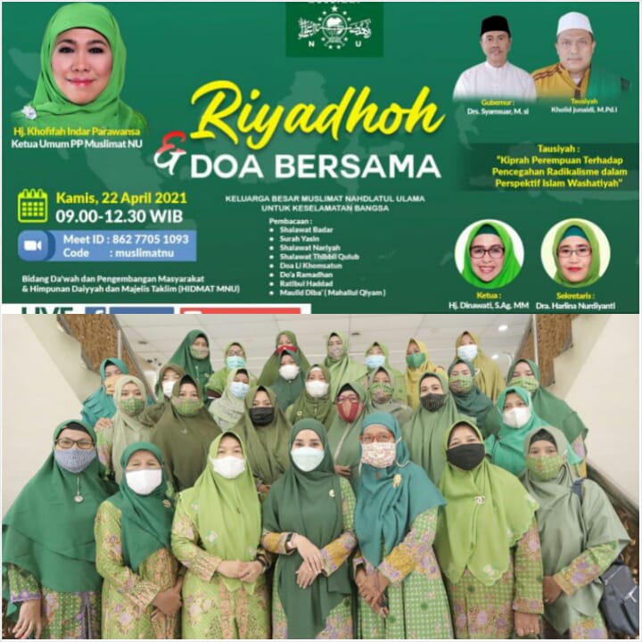 Ketua PC Muslimat NU Mengikuti Riyadhoh dan Doa Bersama Keluarga Besar Muslimat NU Pelalawan