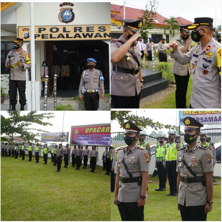 Inilah Nama  Kapolsek Pangkalan Kuras dan Teluk Meranti yang di Lantik Wakapolres 