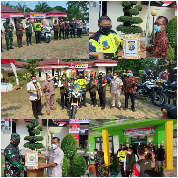 Kapolda Riau Naik  MogeTinjau PPKM dan Vaksinasi di Pelalawan