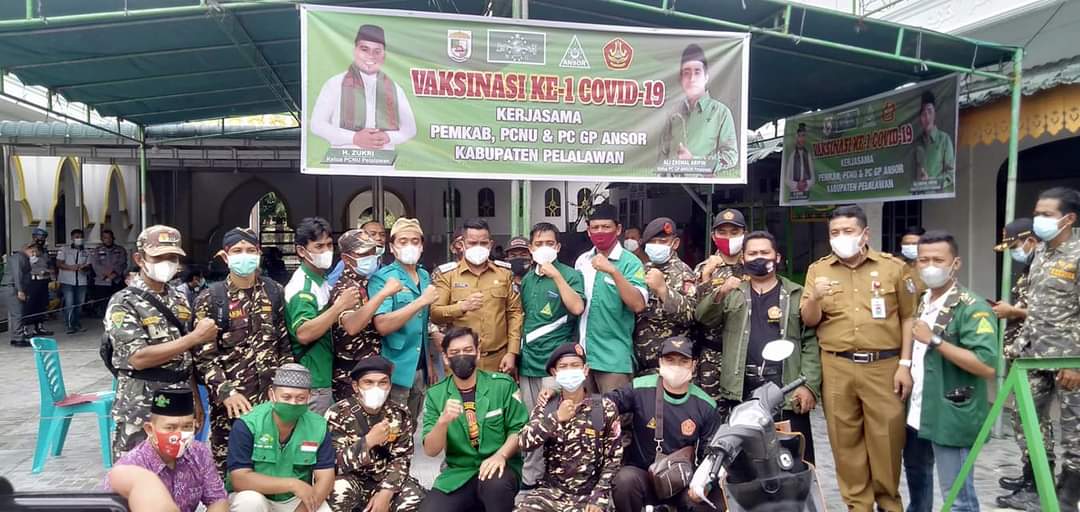 PC GP Ansor Pelalawan Gelar Vaksinasi Di Mesjid Al- Muttaqim