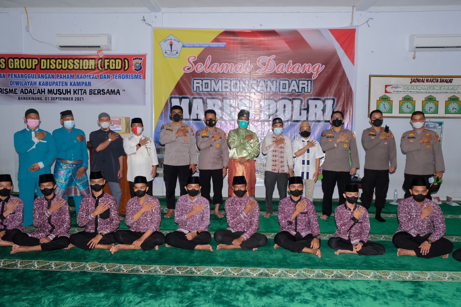 Divhumas Polri Tinjau Langsung Sosialisasi â€œTerorisme Musuh Bersamaâ€ di Ponpes Al Islam Madani Kampar