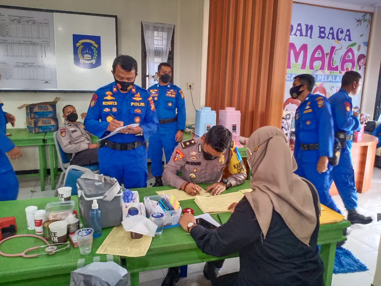 Sambut HUT Polairud Ke 71, Polres Pelalawan Donor Darah