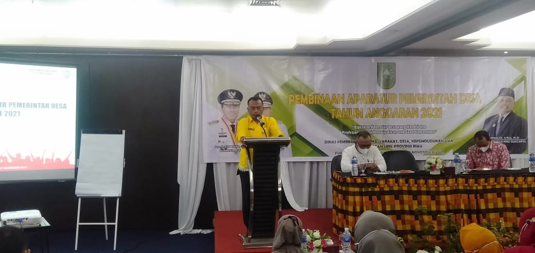 Dinas PMD Dukcapil Menggelar  Pembinaan Bagi Sekretaris Desa Se- Provinsi Riau