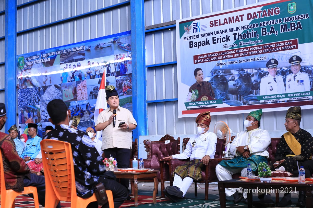 Kunker ke Kab. Kepulauan Meranti, Ini yang di Lakukan Menteri BUMN Erick Tohir