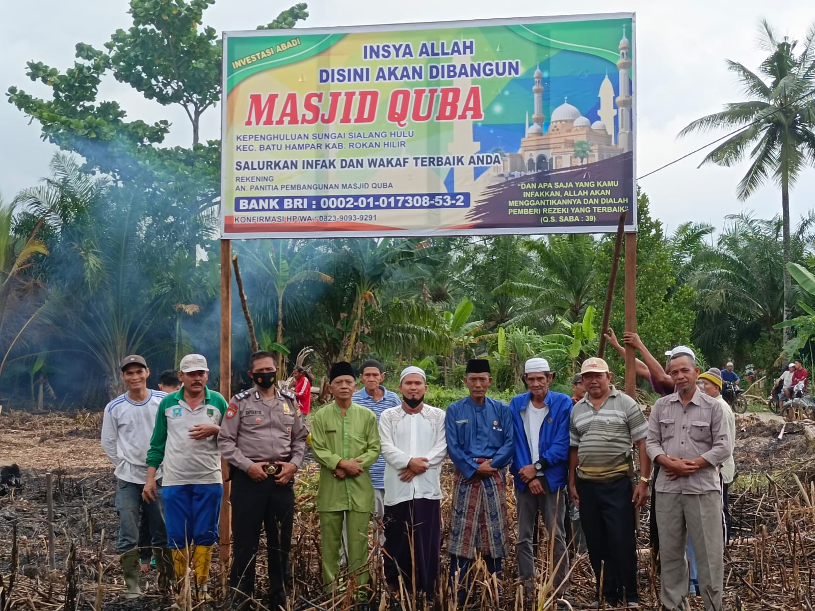 Hampir 20 thn belum miliki Masjid, Kepenghuluan Sungai Sialang Hulu Bangun Masdjid ukuran 15X15 meter