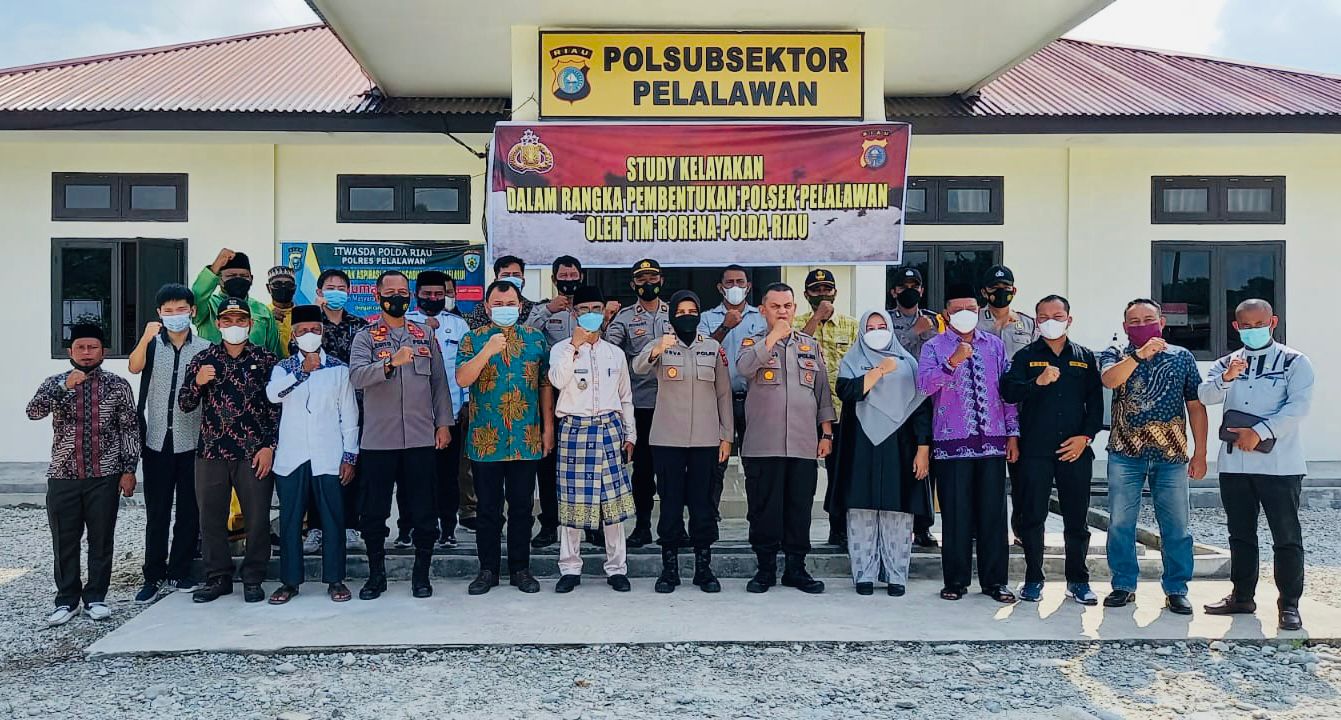 Masyarakat Dukung Polsubsektor Pelalawan Jadi Polsek,  Tim Polda Lakukan Uji Kelayakan  