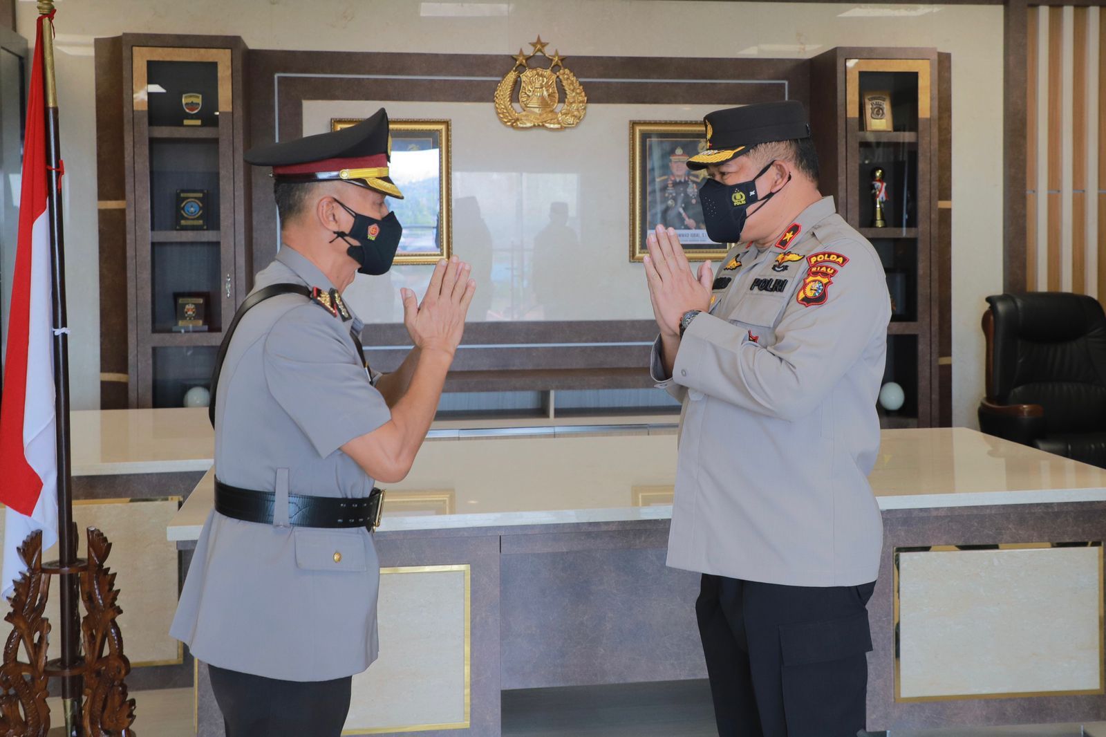 Kapolda Riau lantik AKBP Wendry Purbiyantoro SH sebagai Direktur Binmas