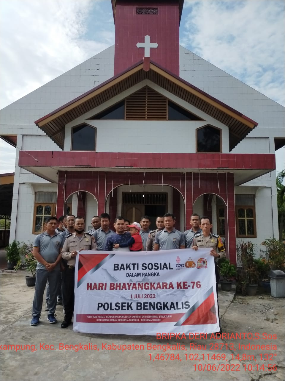 Kapolsek Bengkalis Pimpin Goro di Rumah Ibadah Rangka HUT Bhayangkara ke-76