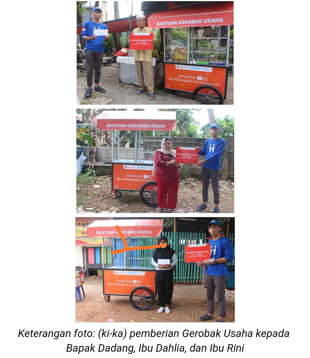 ShopeePay dan Kitabisa.com Berbagi Kebahagiaan di Bulan Kasih Sayang Melalui Gerobak Usaha