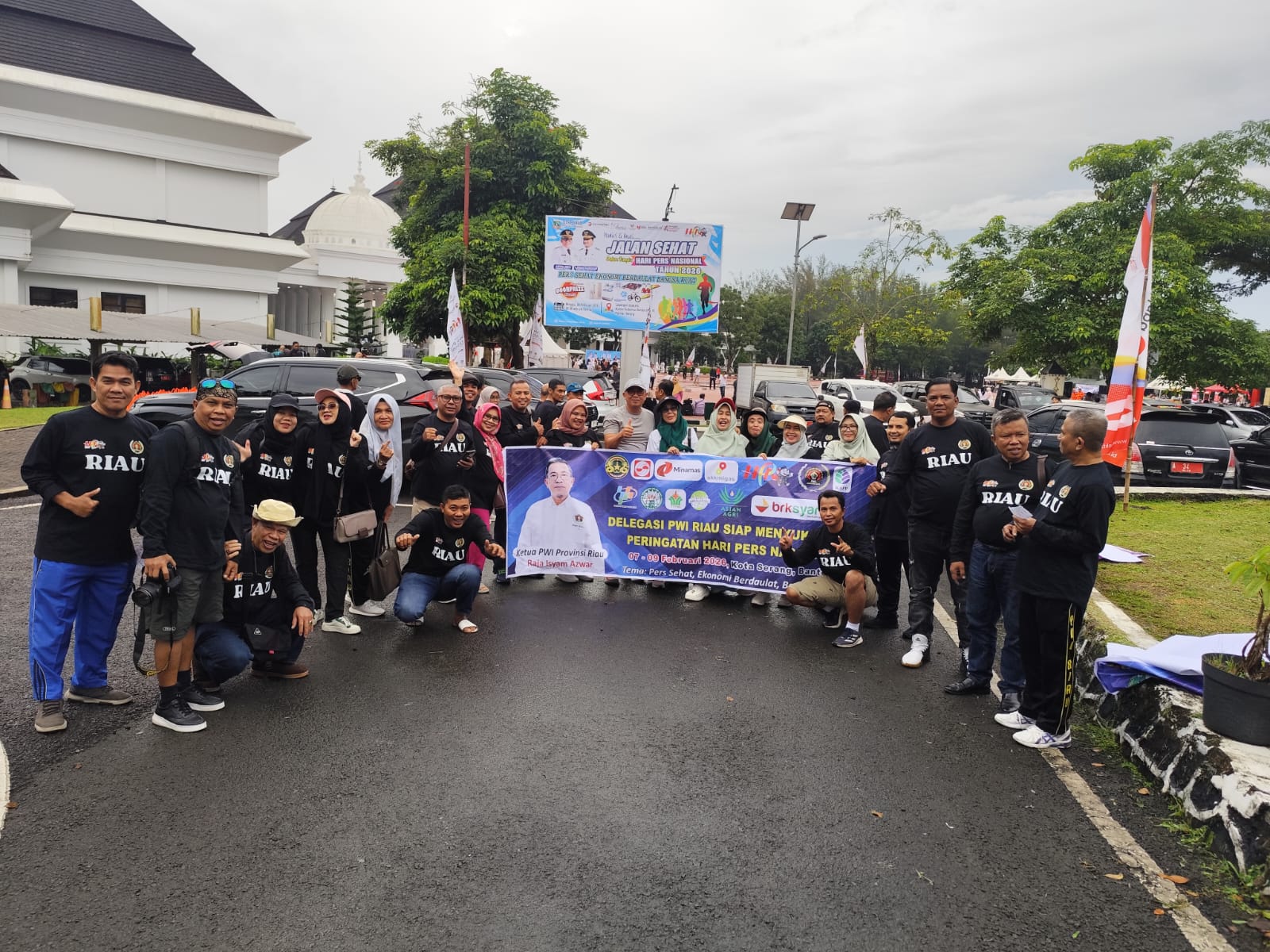 HPN 2026 Banten, Rombongan PWI Riau Meriahkan Jalan Sehat