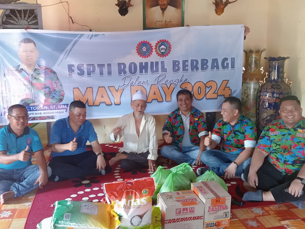 F.SPTI Rohul Bagikan Sembako pada 4 Surau Suluk 2 Panti Asuhan