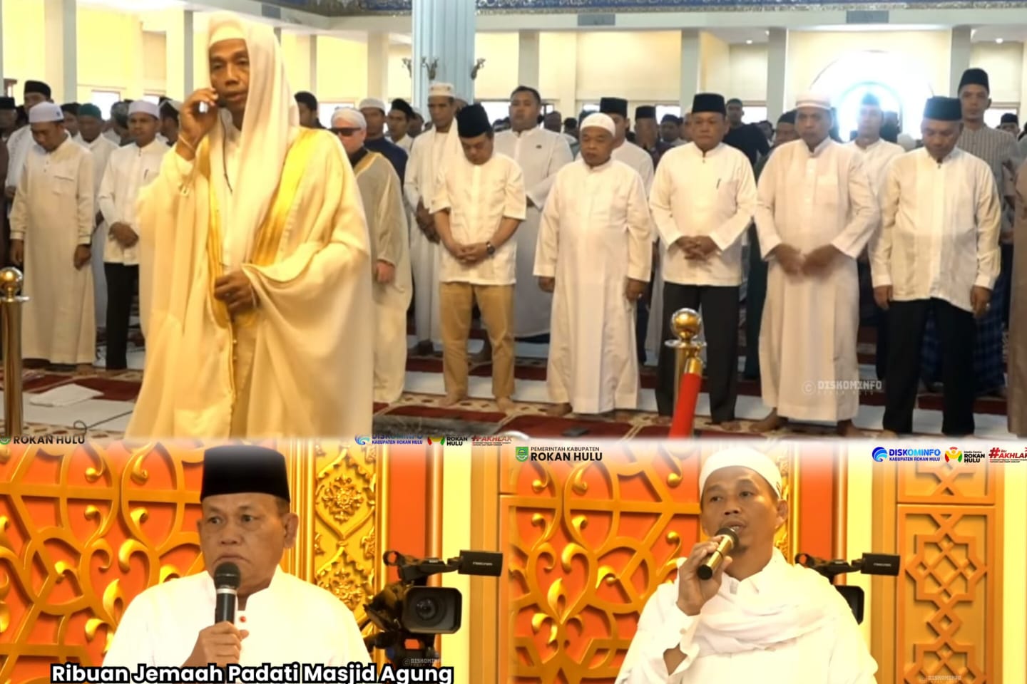 Ribuan Jemaah Padati Masjid Agung Islamic Center Rokan Hulu