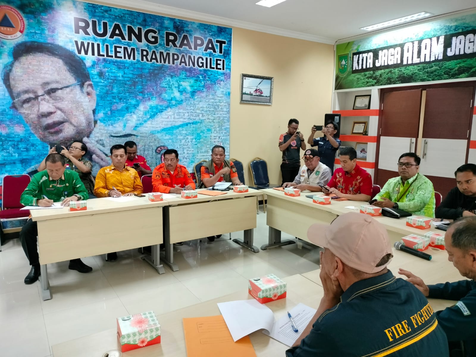 Hadi Prasetyo Ikuti Rakor Antisipasi Bencana Karhutla di BPBD Provinsi Riau