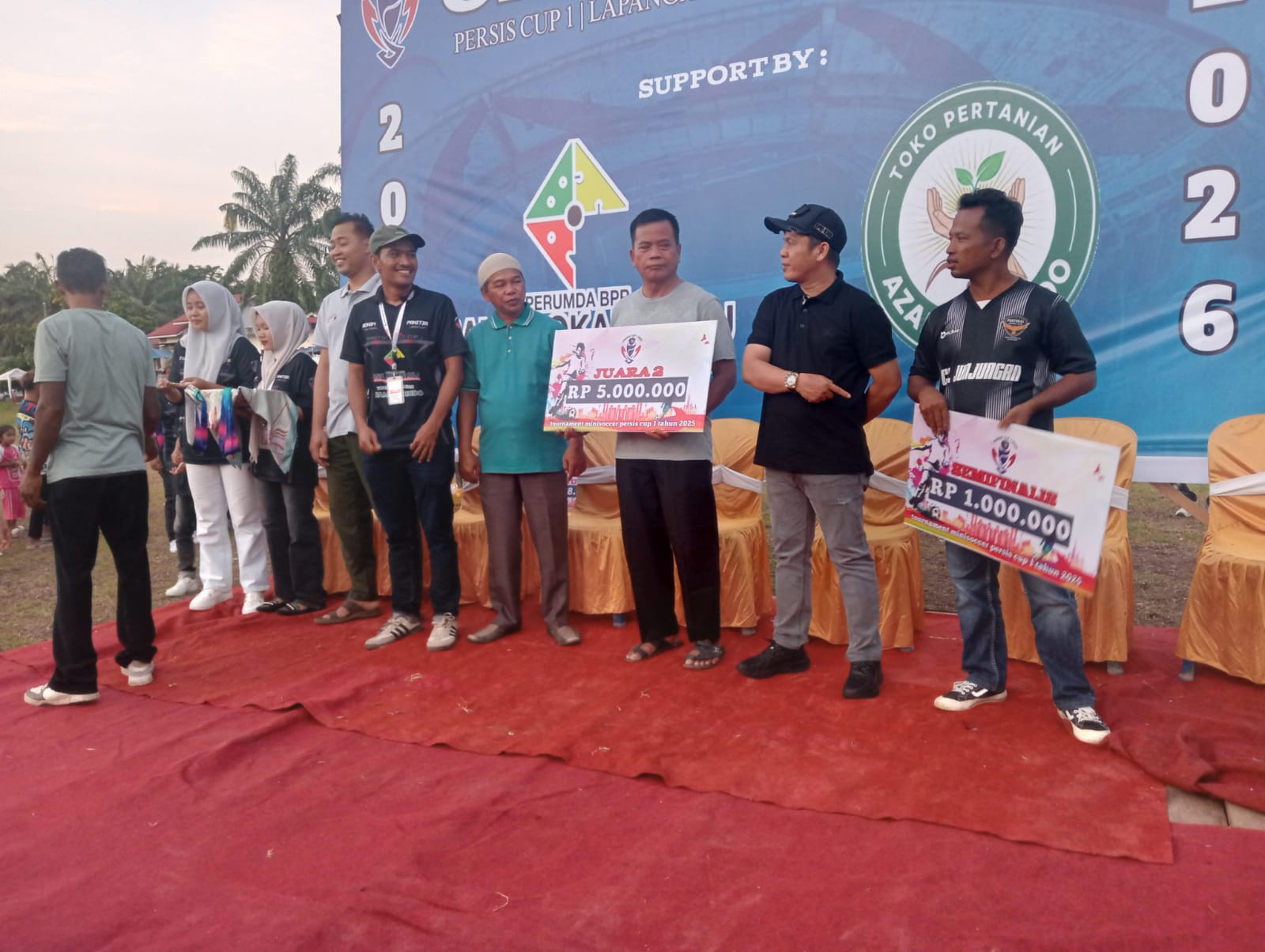 Bintang Toba FC  juara satu di Open Turnamen Mini Soker di Desa Sungai sitolang