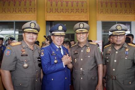 Puncak Peringatan HUT Damkar Ke-100 dan Satpol PP Ke-69, Bupati Inhil Berpesan Junjung Tinggi Pancasila