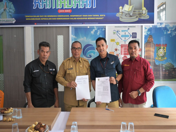 Diskominfotik dan Persandian Kampar Teken MoU dengan  Bank Mandiri
