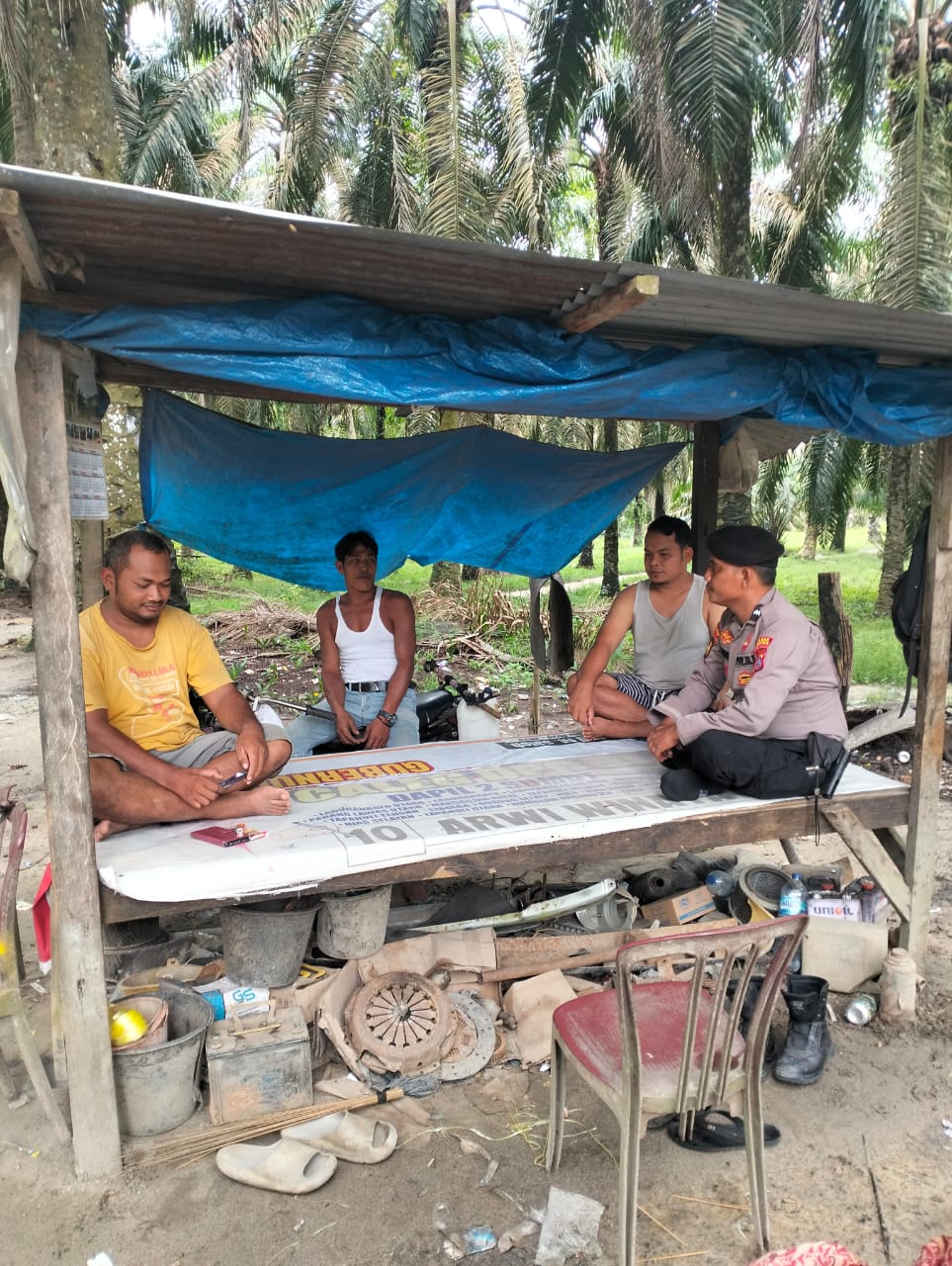 Kanit Samapta Imbau Masyarakat Simpang Kanan Jaga Kamtibmas