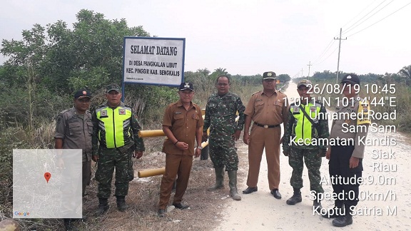 Desa Sam sam  Kecamatan Kandis Tidak di Temukan Titik Api 