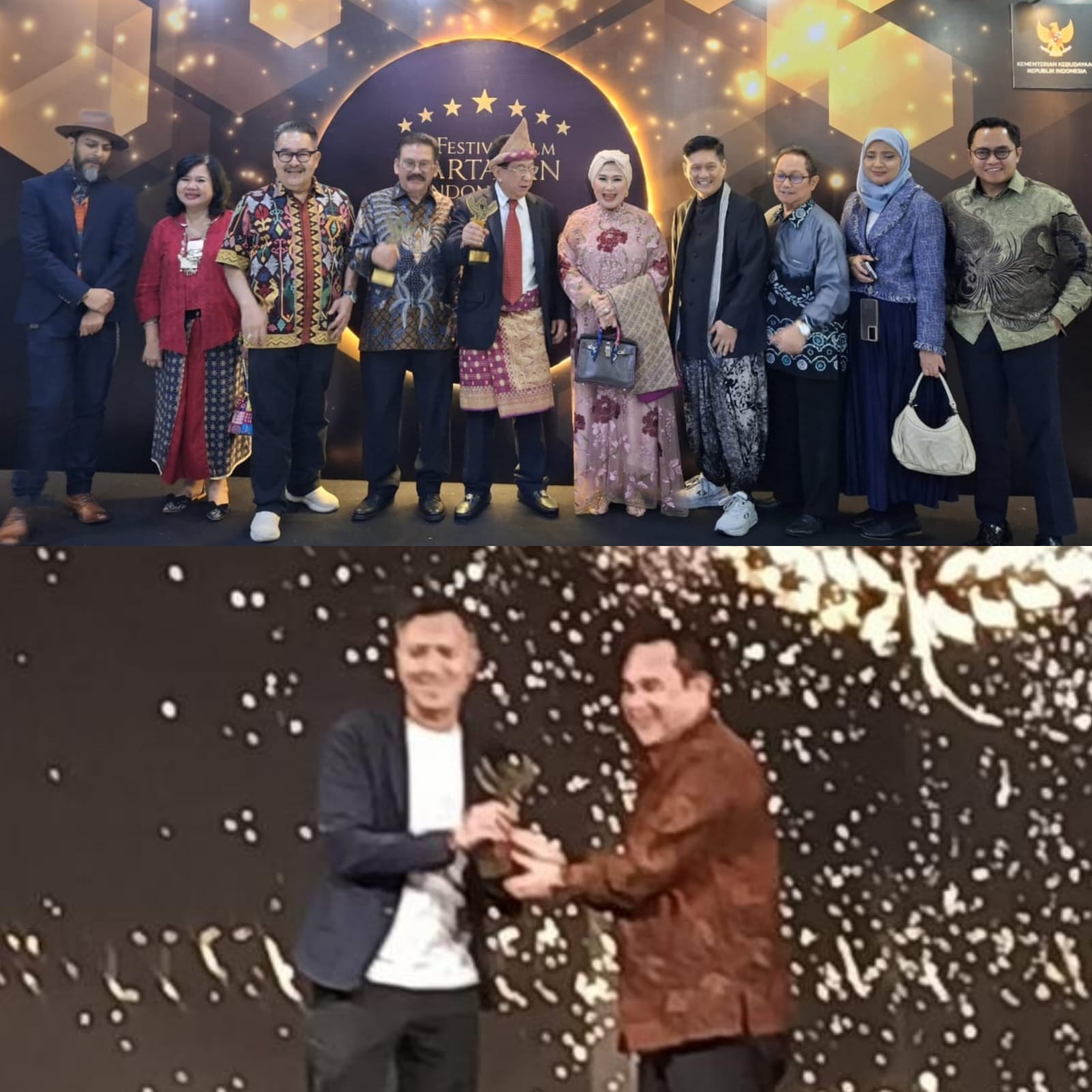 Ilham Bintang dan Anwar Fuady Raih Gunungan Lifetime Achievement Award di FFWI 2024