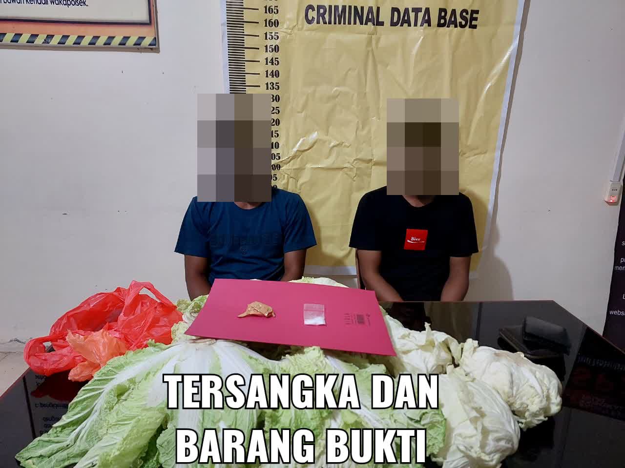 Kepala Desa Serapung  dan Polsek Kuala Kampar Tangkap Terduga Pengedar Narkoba