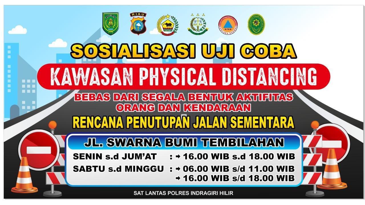 Gusus Tugas Covid-19 Inhil Sosialisasikan Penutupan Jalan Sewarna Bumi