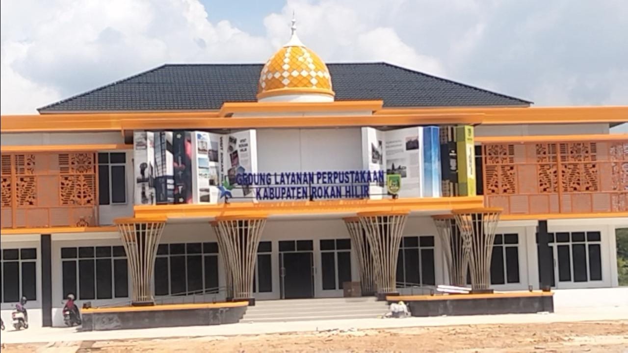 Gedung Layanan Perpustakaan Rohil Rampung 100 Persen, Dijadwalkan Awal Februari di Resmikan