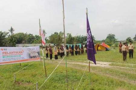 Gudep SMP Juara Pekanbaru Rutin Laksanakan Pelantikan Kenaikan Ramu, Rakit dan Terap