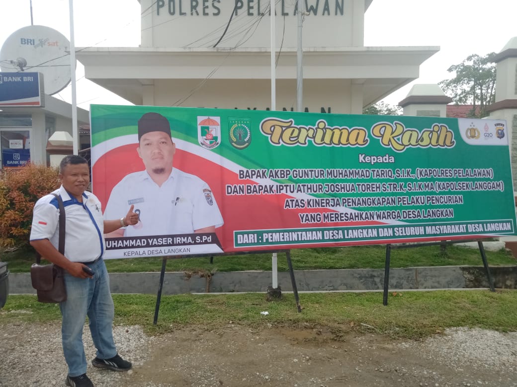 Kades Langkan Apresiasi Kinerja Kapolres Pelalawan