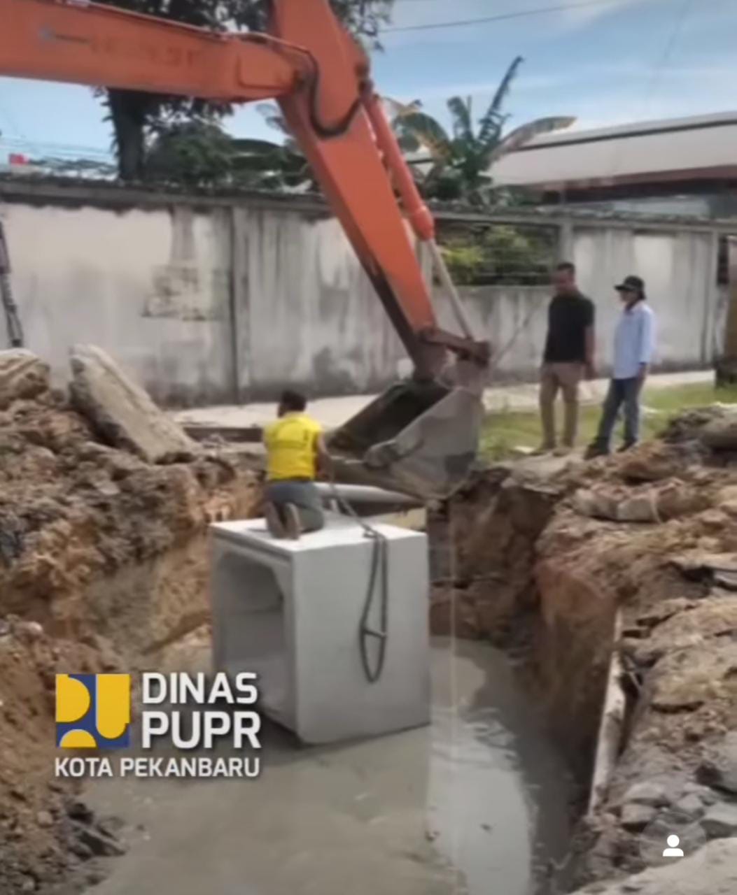 Dinas PUPR Kota Pekanbaru Ganti Box Culvert di Jln Permata