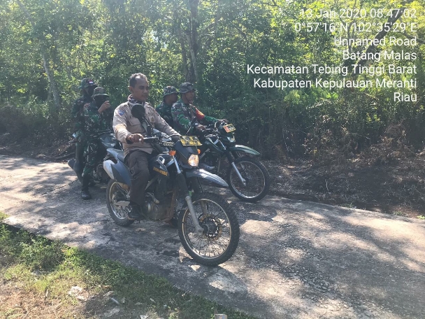 Desa Batang Malas Sasaran Patroli Karhutla Anggota Koramil 02/Tebing tinggi