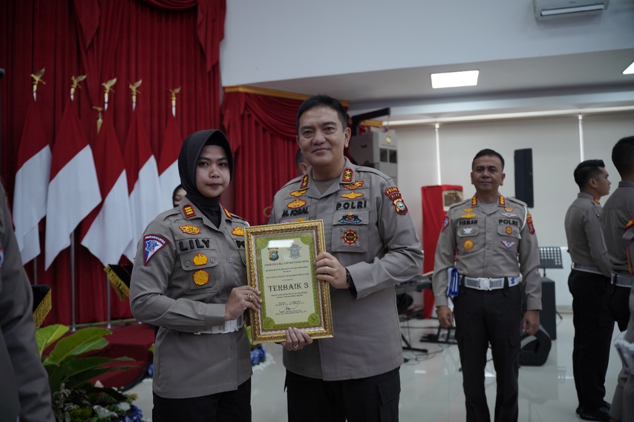 Satlantas Pelalawan Predikat Terbaik 3