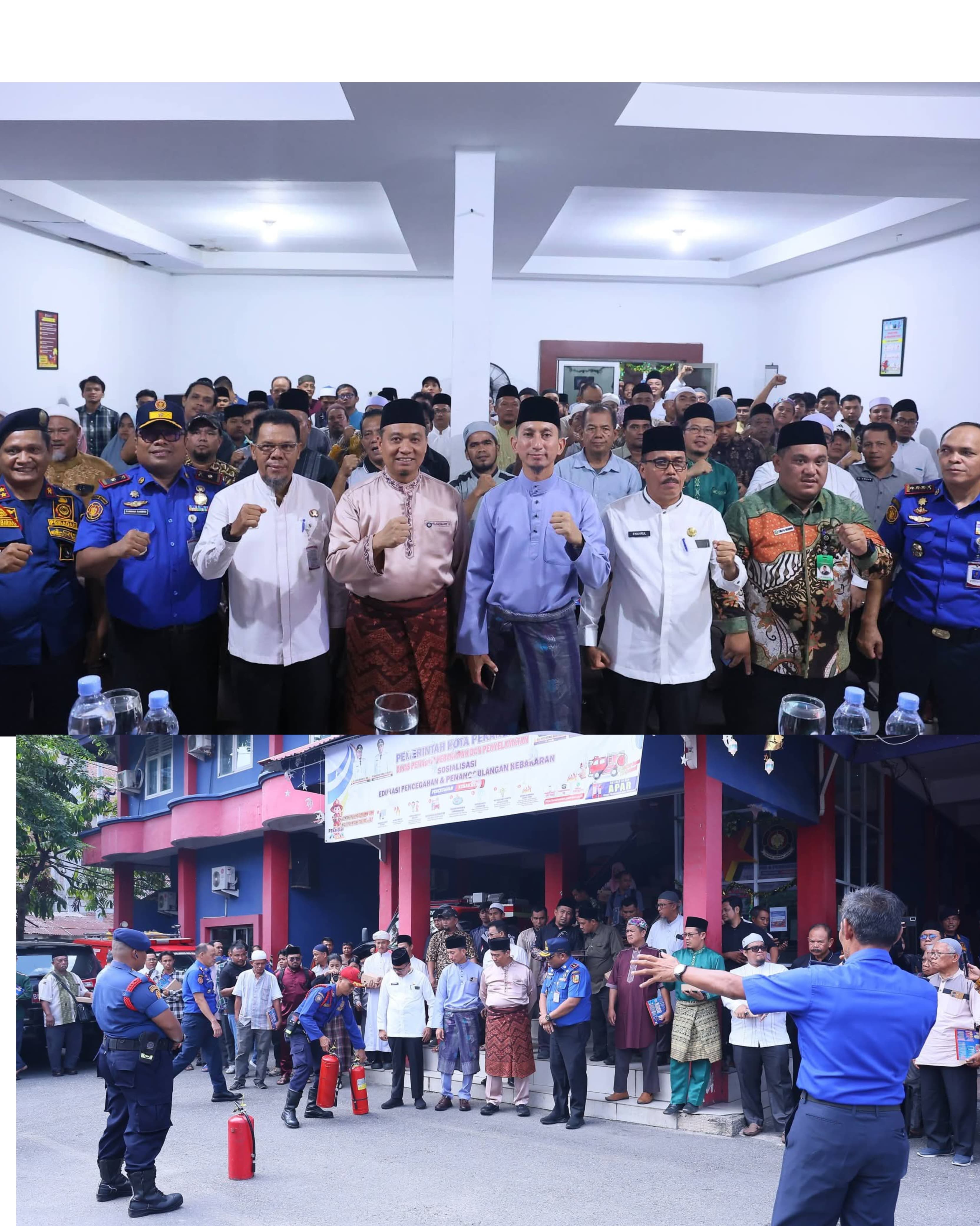 ‎Sinergi Konsulat Malaysia Damkar Pekanbaru Ratusan Tabung APAR Pengurus Masjid dan Pesantren di Pekanbaru