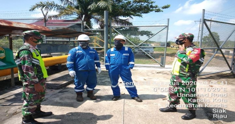 Pengamanan OVN PT CPI Babinsa Kodim 0303 Koramil 11/Pwk Kandis Merupakan Tanggung Jawab Bersama