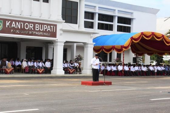 Bupati Inhu Pimpin Upacara HAB Kementrian Agama ke-69 tingkat Provinsi Riau