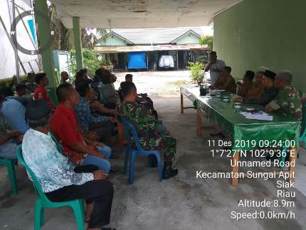     Danramil 06/SA Adakan Sosialisasi Pencegahan Karhutla Ke Aparat Pemerintahan Se Kecamatan Sungai Apit