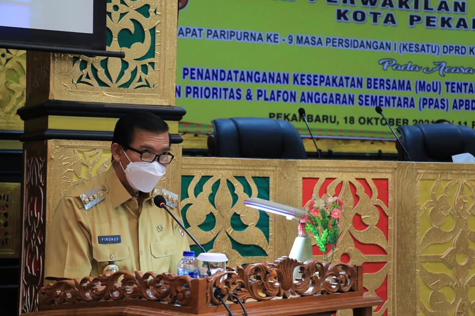 Pemko Pekanbaru Ajukan Rancangan APBD 2022 Sebesar Rp2,56 Triliun