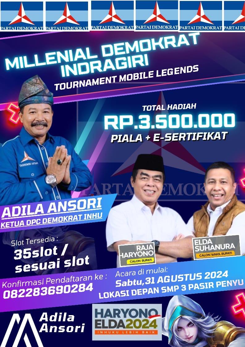 Perlombaan Mobile Legends oleh Partai Demokrat Inhu: Ajang Berkarya dan Sosialisasi Pilkada 2024