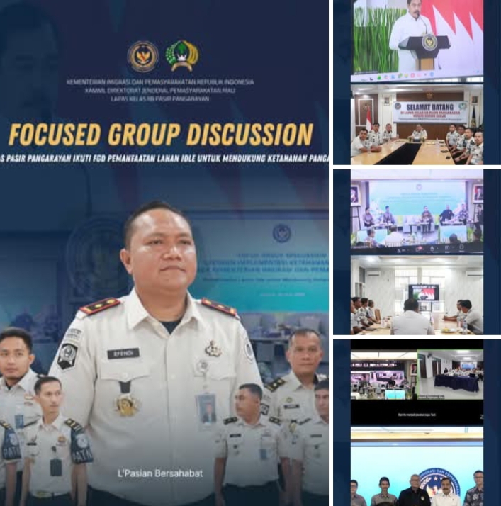 Lapas Pasir Pangarayan Ikuti FGD Pemanfaatan Lahan Idle untuk Mendukung Ketahanan Pangan Secara Virtual
