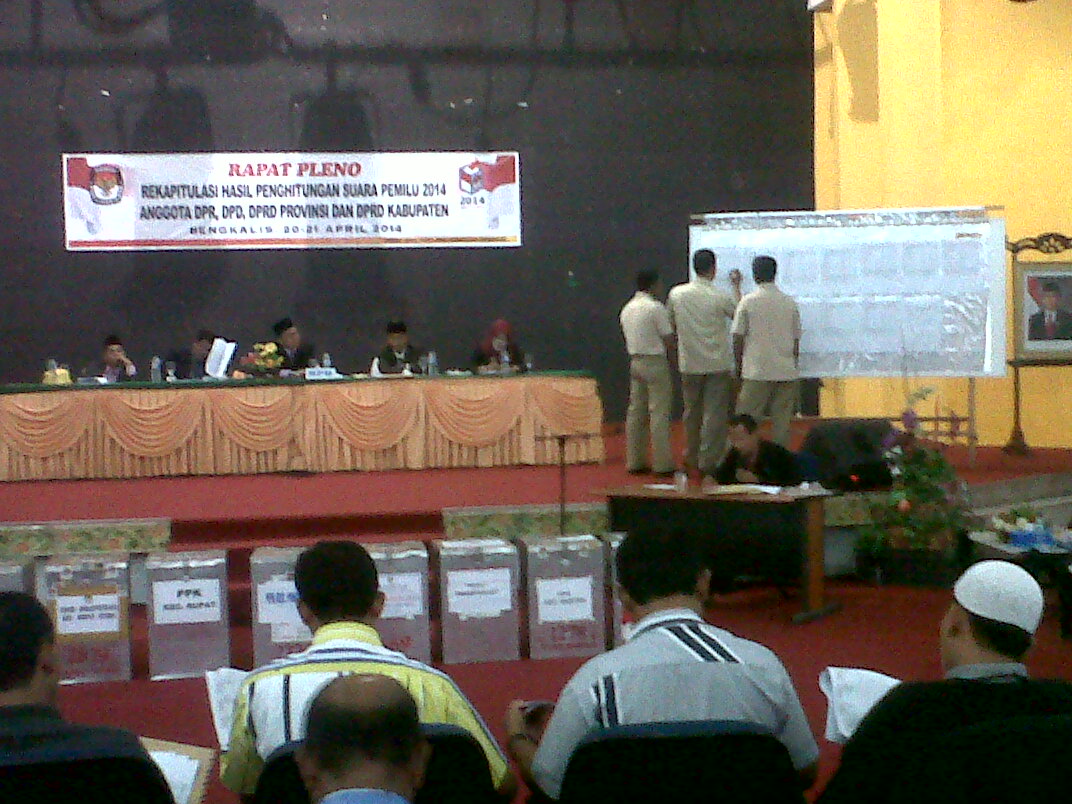 KPUD Bengkalis Gelar Pleno Penghitungan Suara