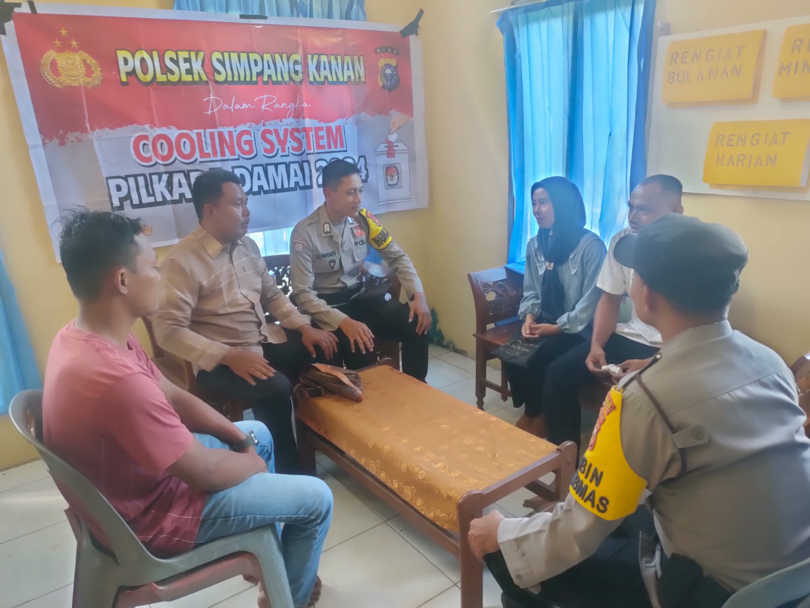 Kanit Intel Ajak Masyarakat dan Pemuda Simpang Kanan Ciptakan Kamtibmas