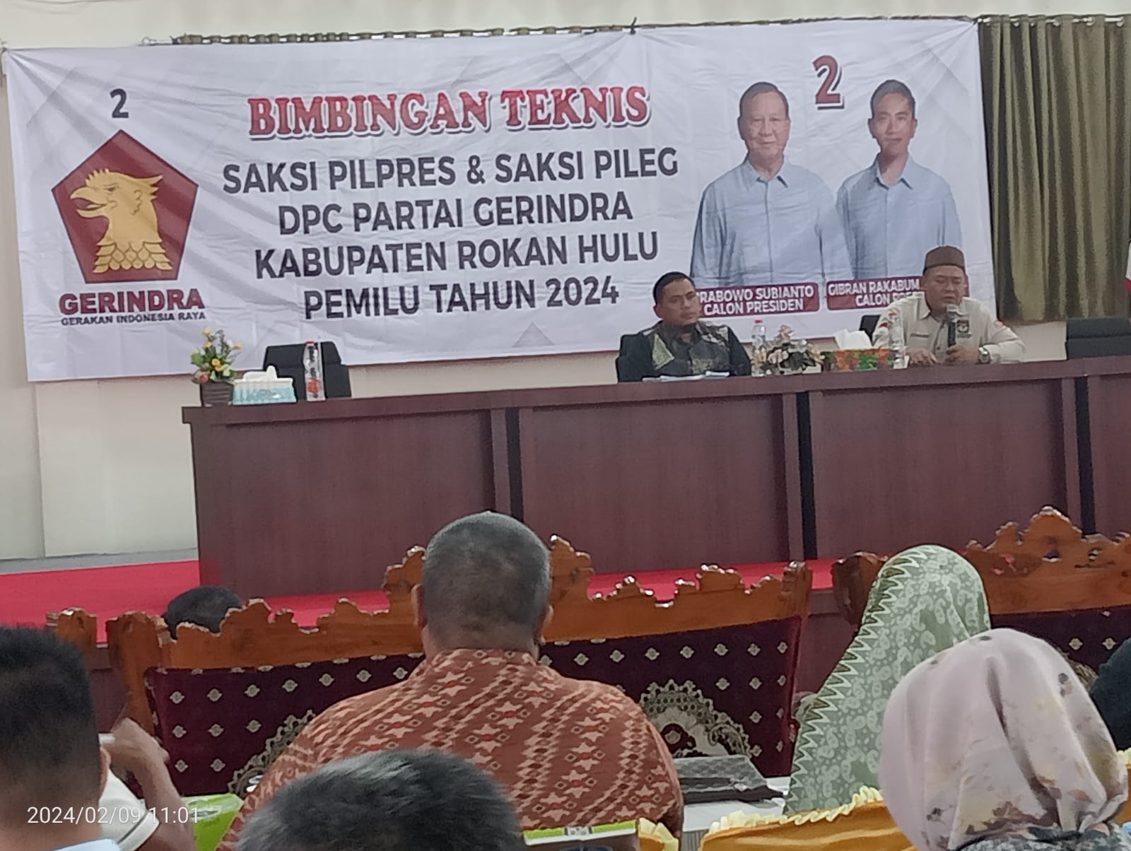 DPC PG Rohul Gelar Bimtek  Saksi Peserta Pilpres dan Pileg Pemilu Tahun 2024