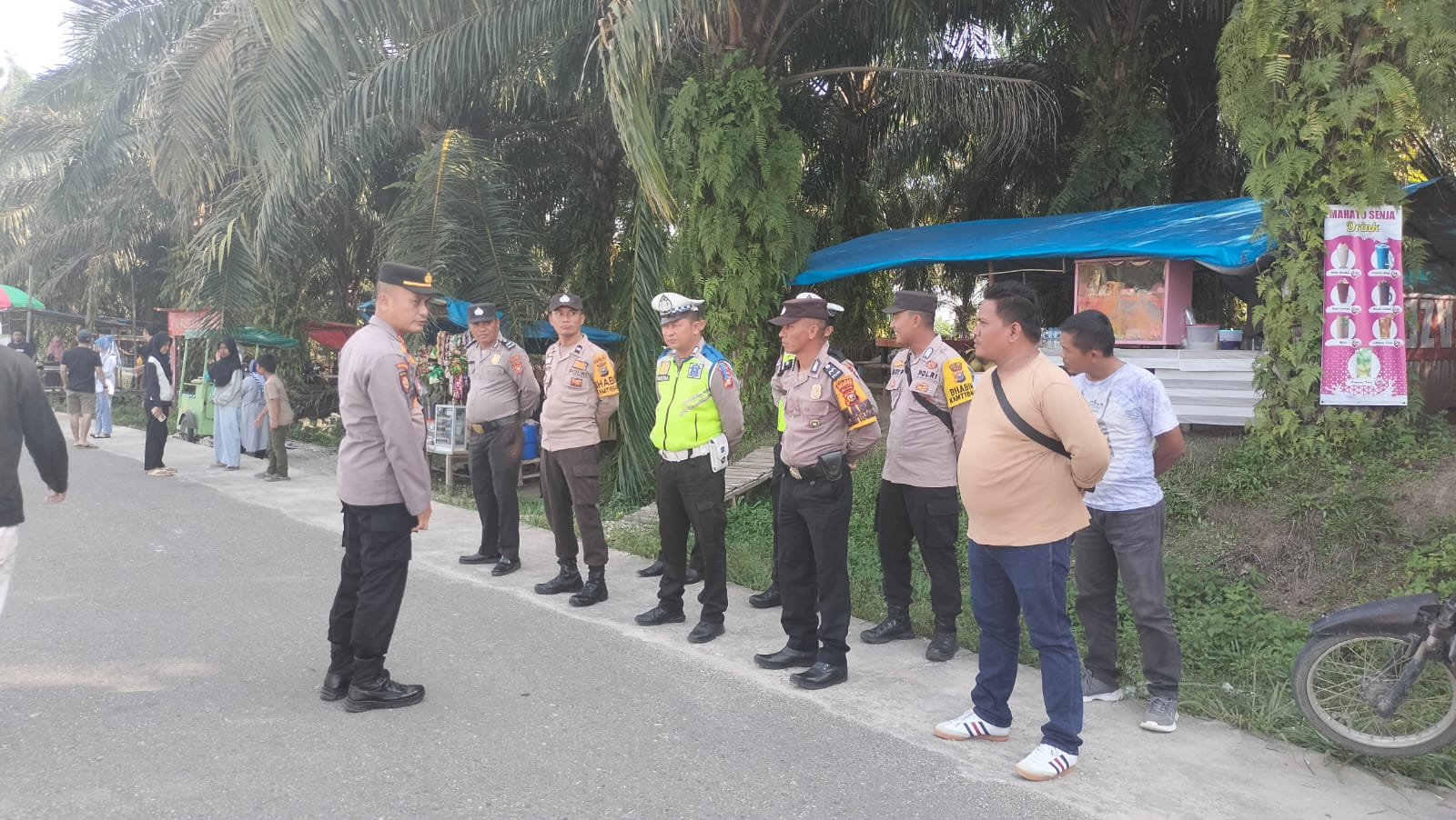 Kapolsek Tambut kawal ketat  FINAL Tournament Mahato Cup VII 2023 ,di Lapangan Arwana FC