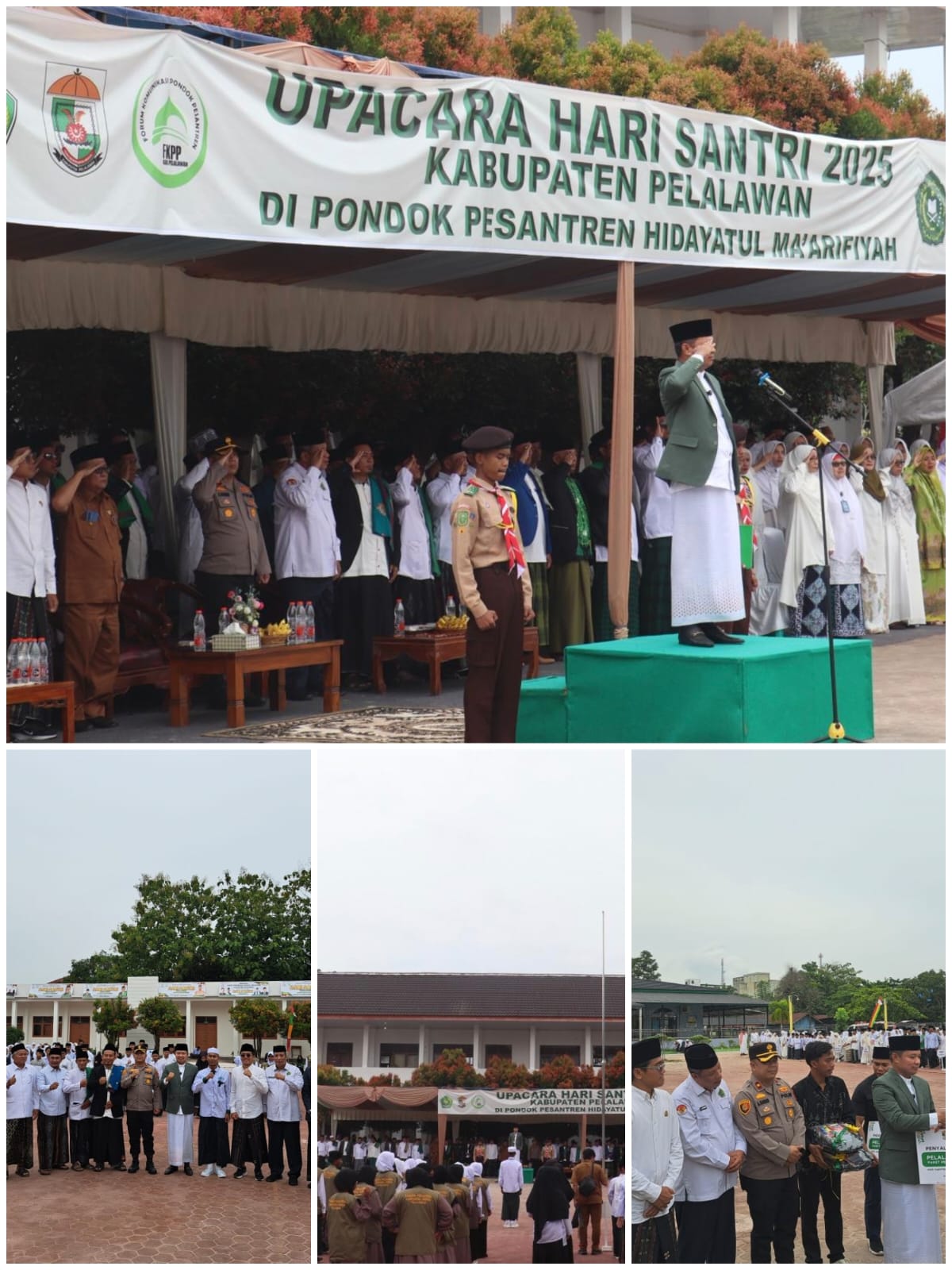 Pondok Pesantren Hidayatul Ma’arifiyah Tuan Rumah Upacara Hari Santri Nasional 2025 Kabupaten Pelalawan