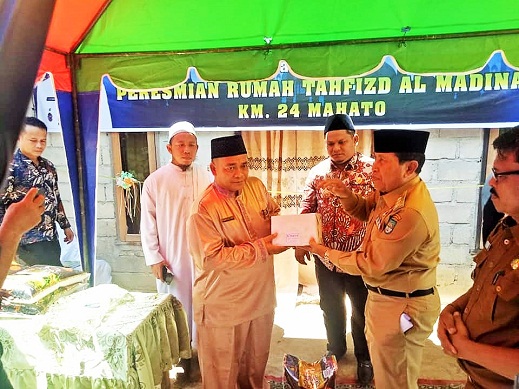 Resmikan Rumah Tahfidz Al-Madinah Mahato, Bupati Sukiman : Ini Sebagai Pabrik Lahirkan Hafidz dan Hafidzah